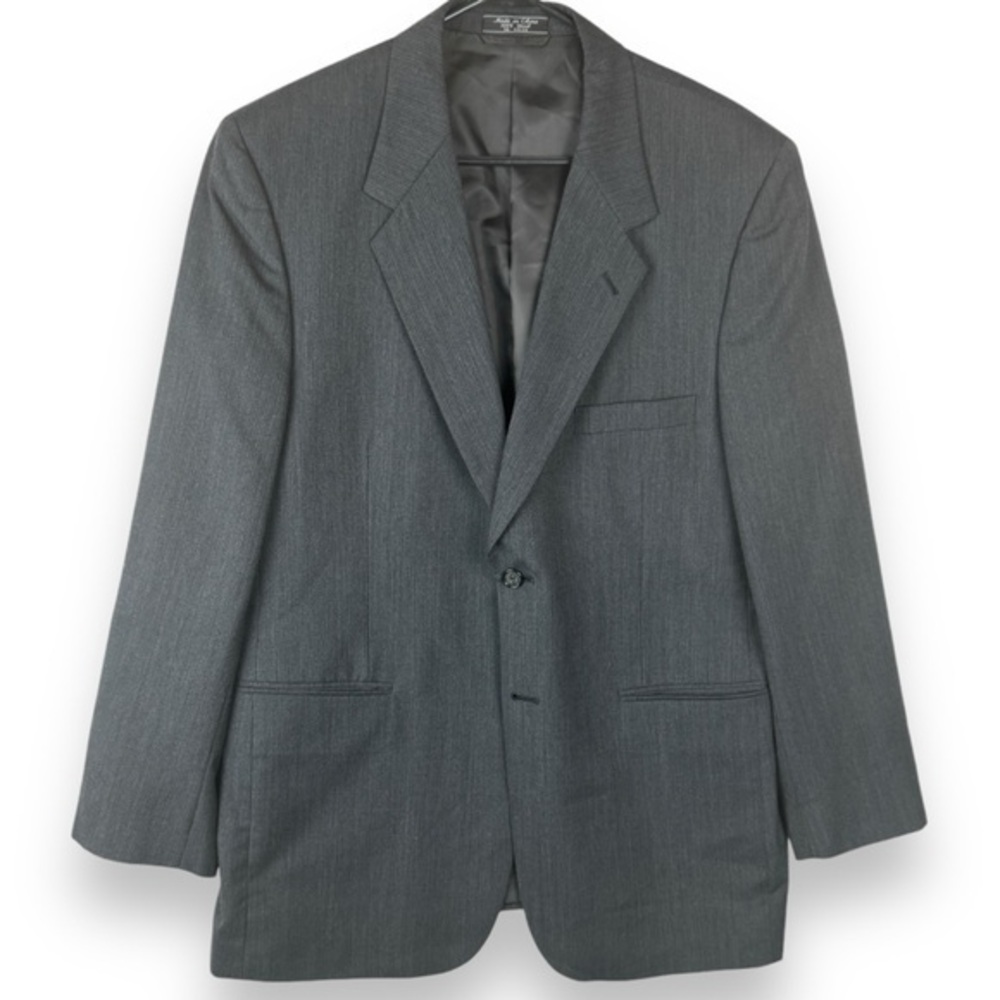 Jeffrey Banks 100% Wool Blazer Mens Size 44 R Dark Gray Classic Fit‎ Sport Coat